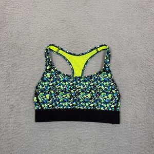 Victoria Sport Womens Racerback Sports Bra Geometric Print Small Multicolor
